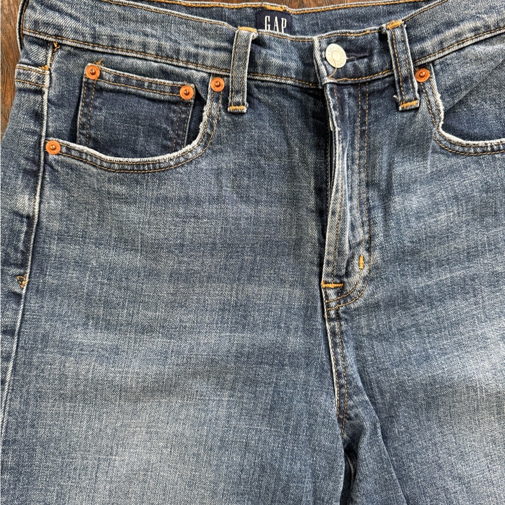 GAP Denim Wide-Leg Jeans in Medium Blue - Size 6 - Picture 2 of 4